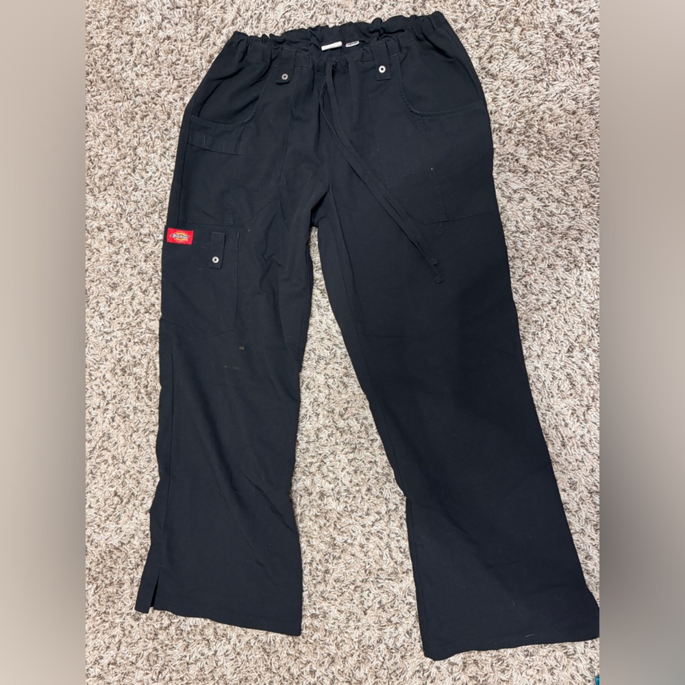 Dickies Scrub Bottoms. Size Small Petite. Black.